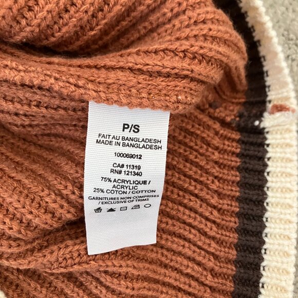 Brown Cropped Sweater Vest - size S - Picture 5 of 6